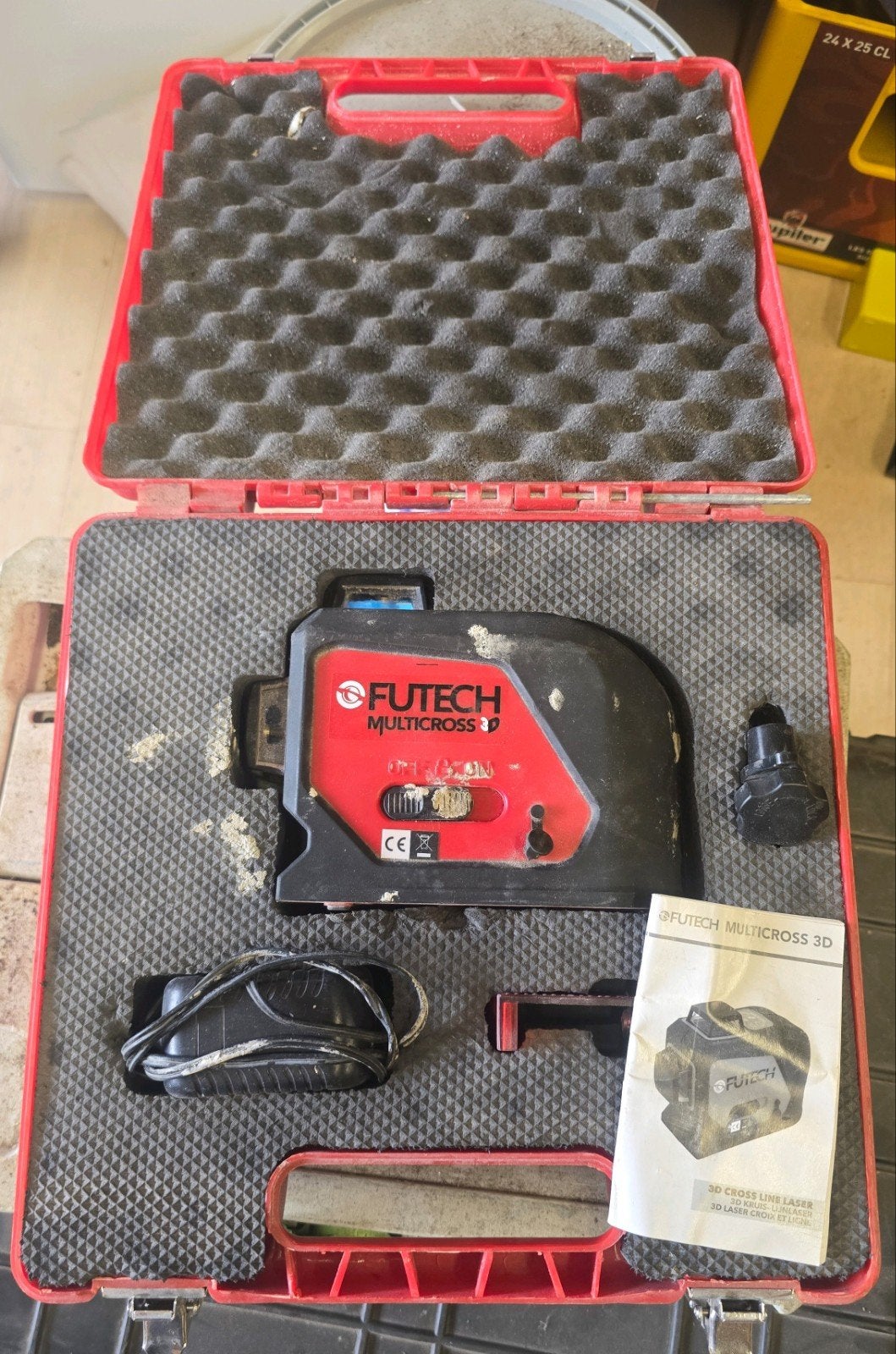 futech kruislijnlaser, Ophalen, Gebruikt