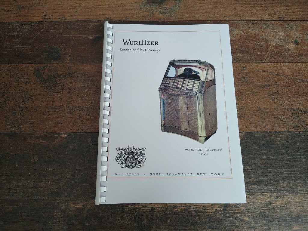 Service Manual: Wurlitzer 1900 (1956) jukebox Nieuw !!!, Envoi, Wurlitzer