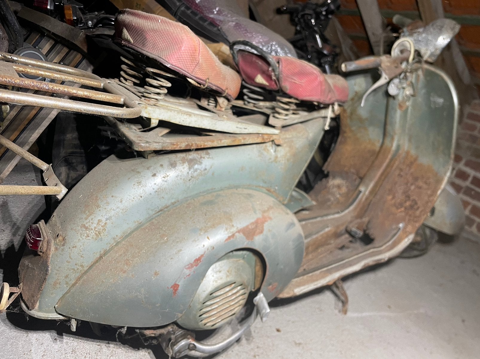 Vespa Acma V52 1952 Aile ouverte Open bil, Motos