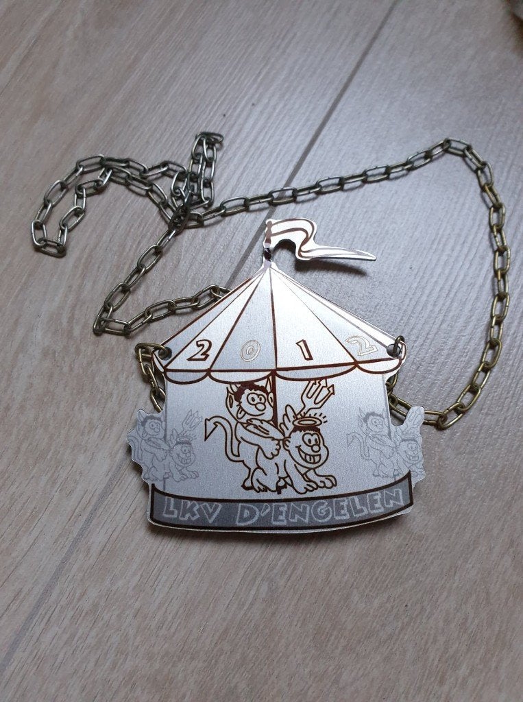 Carnaval medaille Lede L.K.V. D'engelen 2012, Ophalen of Verzenden