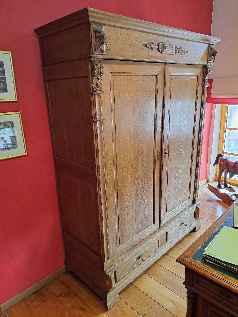 Garde-robe chêne, Maison & Meubles, Avec tiroir(s), 150 à 200 cm, Enlèvement, Utilisé