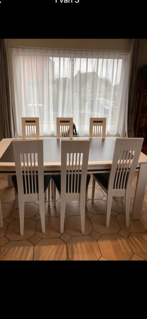 Table à manger + 8 chaises, Enlèvement, Comme neuf