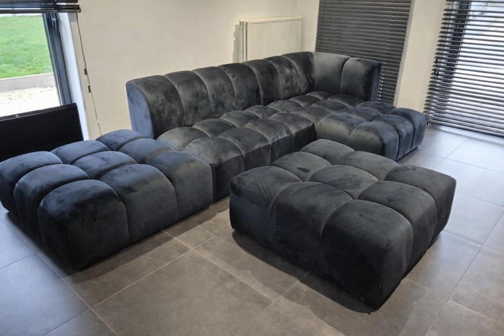 Hoeksalon Maison Héritage met poef, Ophalen, Zo goed als nieuw