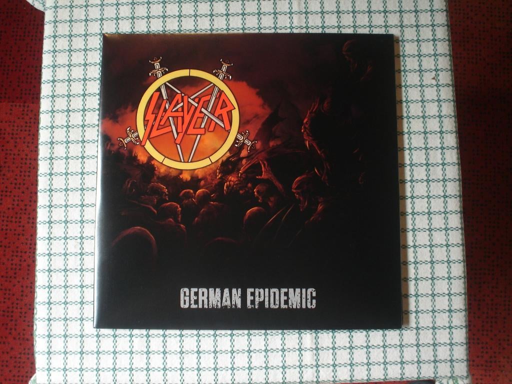 slayer german epideemic 1987 gekleurd opruiming prijs, Cd's en Dvd's, Overige formaten, Ophalen of Verzenden, Nieuw in verpakking