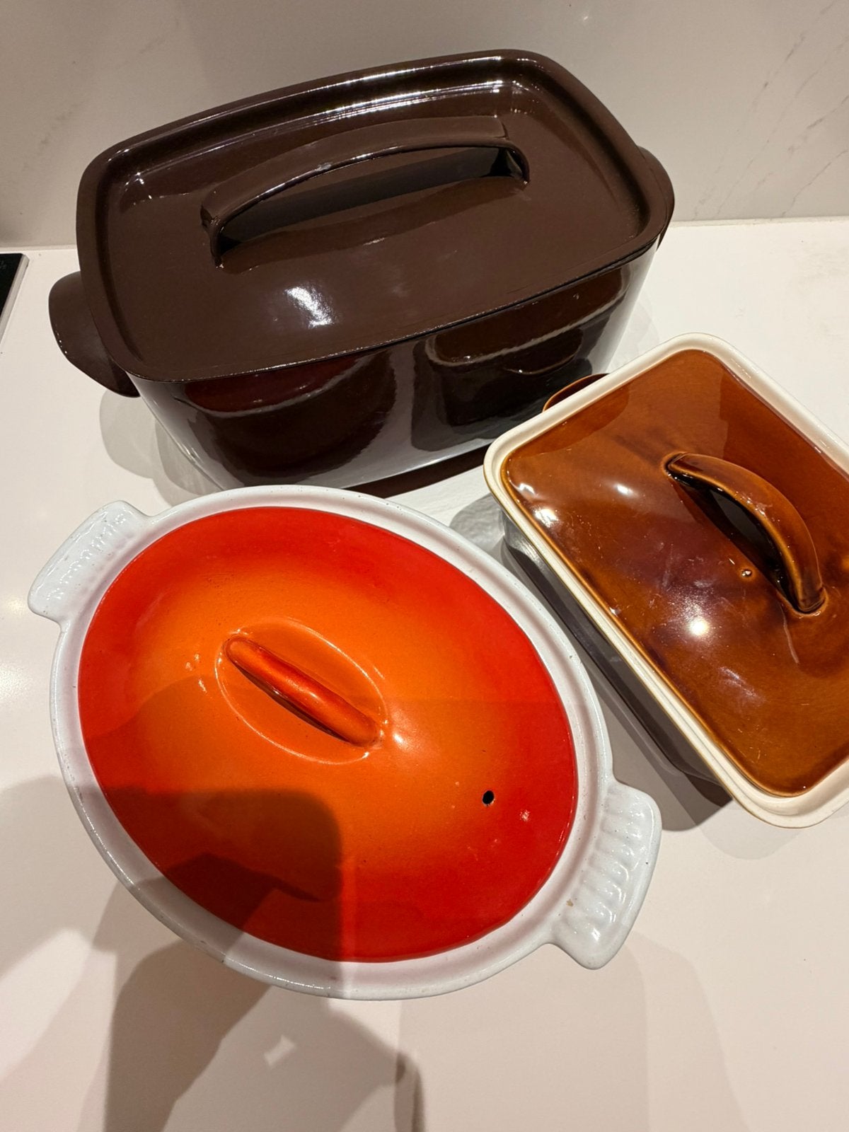 3 poêles de cuisson/plat à four vintage - Parfait état !, Enlèvement