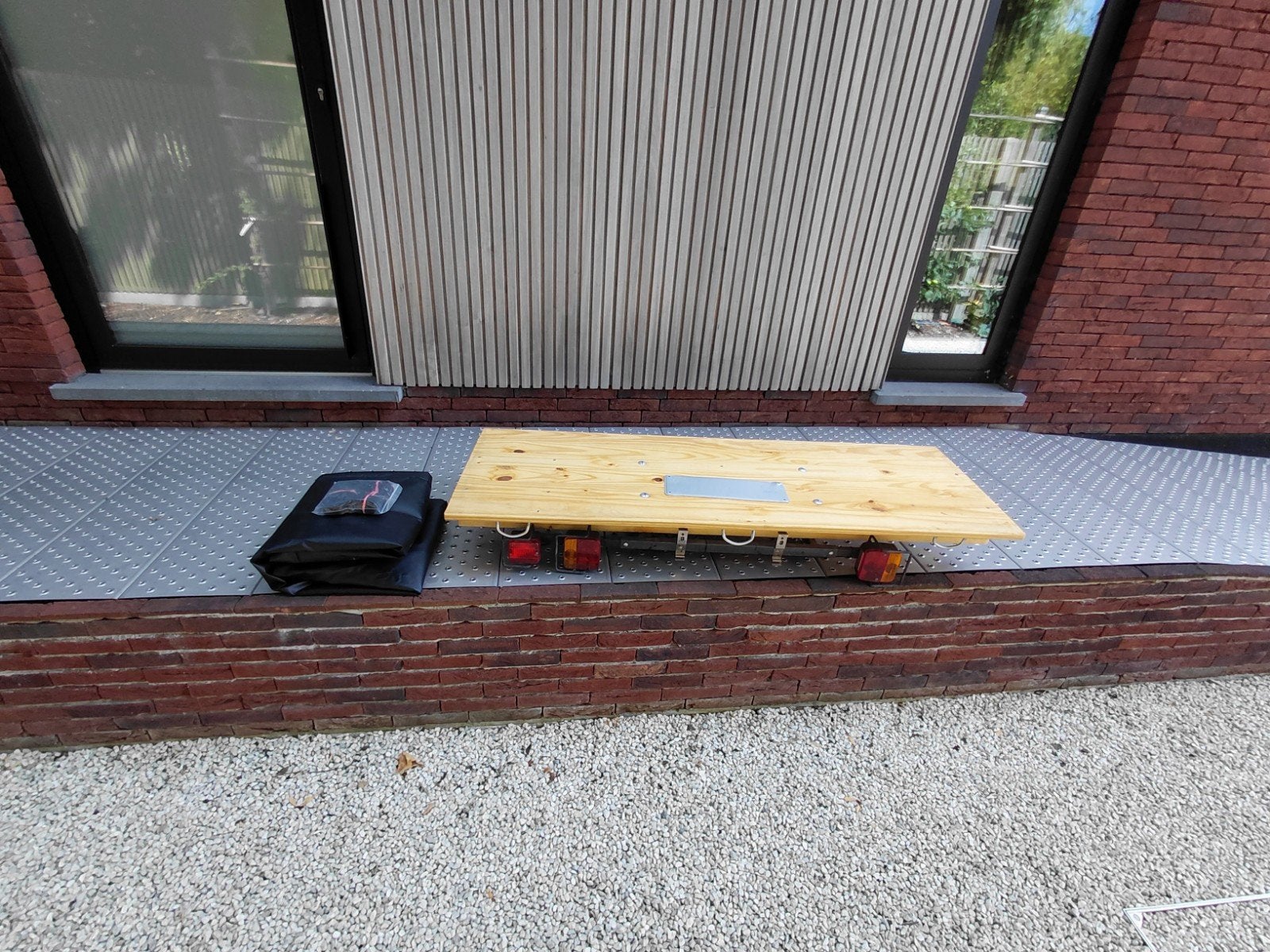 Fietsenrek met bagagedrager bagagekoffer bagagezak, Ophalen