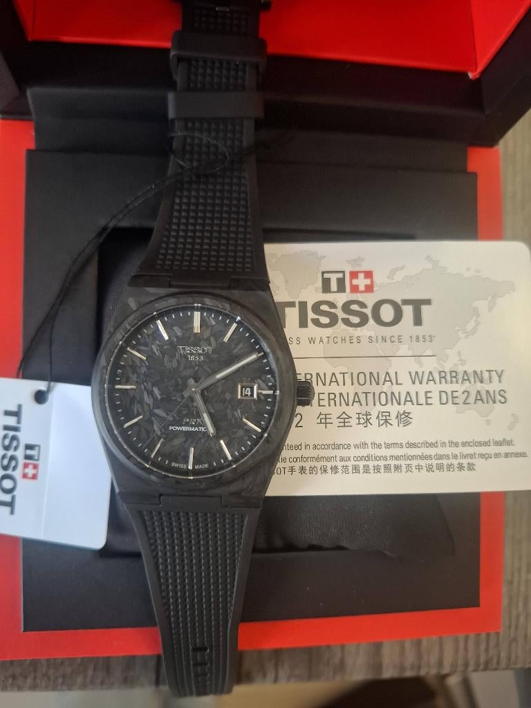 Tissot Prx Carbon - neuve, Bijoux, Sacs & Beauté, Enlèvement ou Envoi, Neuf, Montre-bracelet, Autres marques