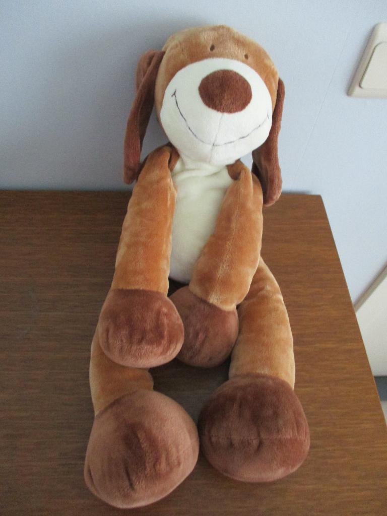 pluche hond, Kinderen en Baby's, Speelgoed | Knuffels en Pluche, Overige merken, Overige karakters, Wasbaar, Zo goed als nieuw