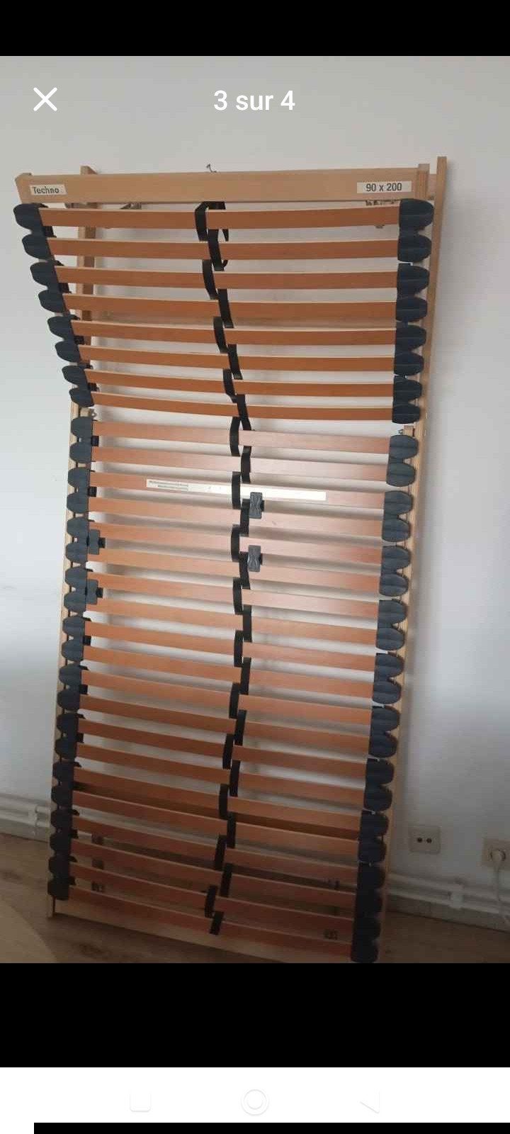 sommier 90x200cm, 90 cm, Une personne, Enlèvement, Utilisé