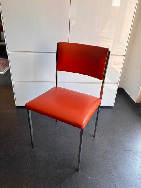 ORANJE STOELEN+ BANK, Huis en Inrichting, Ophalen, Gebruikt