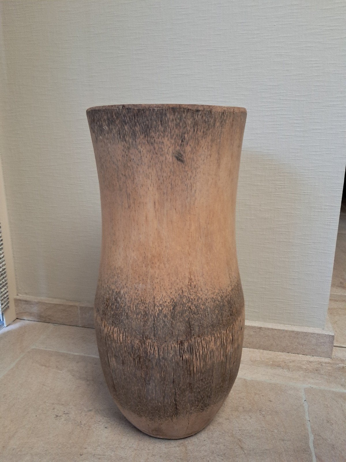 Houten bloempot/ decoratief stuk, Huis en Inrichting, Woonaccessoires | Vazen, Ophalen