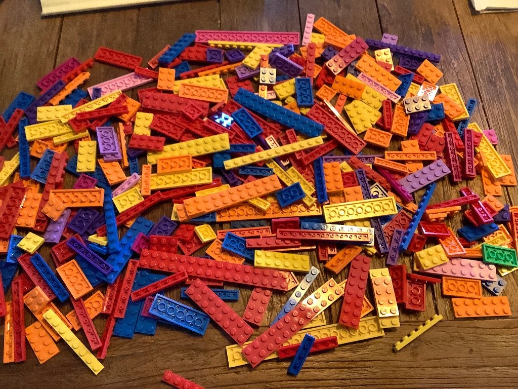 Leg plaatjes felle kleuren 380 stuks / 252-1, Ophalen of Verzenden, Zo goed als nieuw, Losse stenen