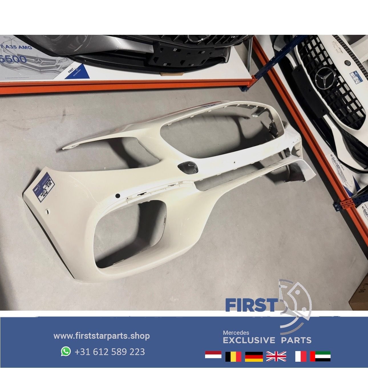 W213 E63 AMG VOORBUMPER Mercedes E Klasse ZWART GRIJS WIT 63, Utilisé, -, Avant, -