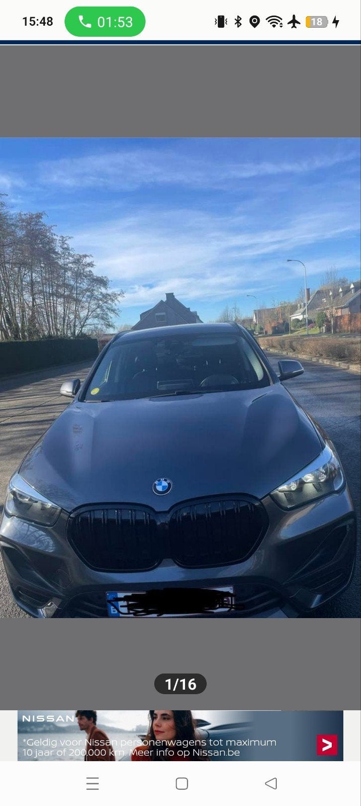 BMW X1 16 D 100.000km 2021, Autos, Achat, ABS, Euro 6, Carnet d'entretien