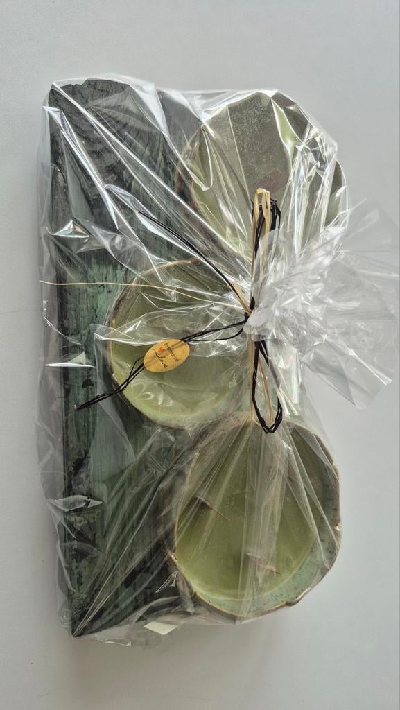 Decoratie gift cadeau  / 3 potjes met kaars, Ophalen