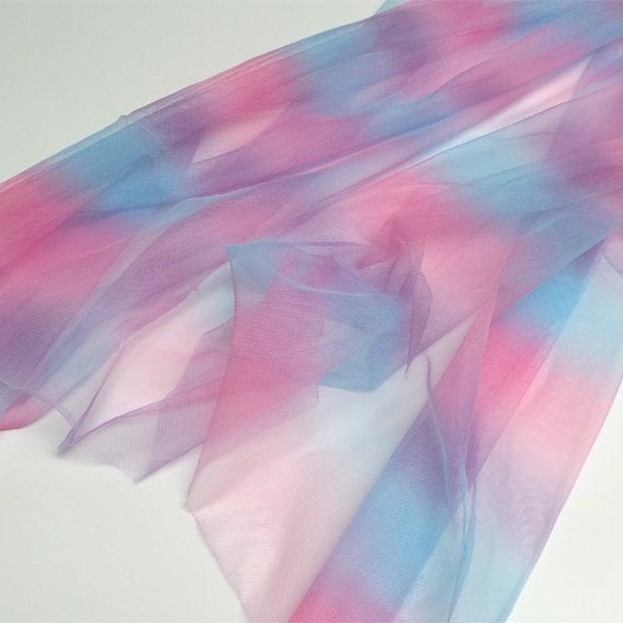 3 mètres de tulle doux arc-en-ciel - princesse, Neuf, Rose, 120 cm ou plus, Polyester
