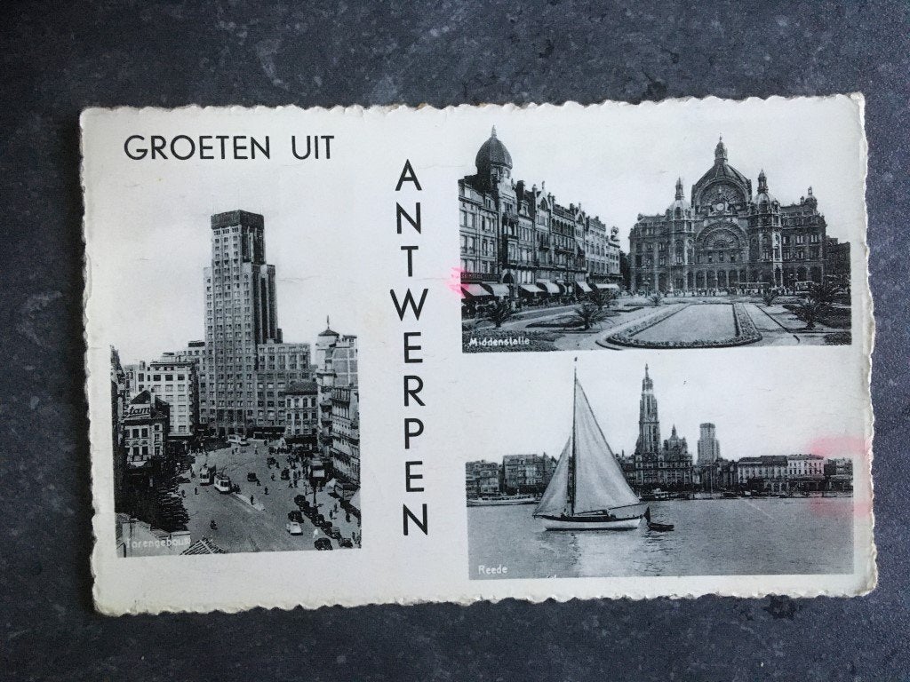 postkaart Antwerpen - Torengebouw - Middenstatie - Reede, Verzamelen, Ophalen of Verzenden, Antwerpen