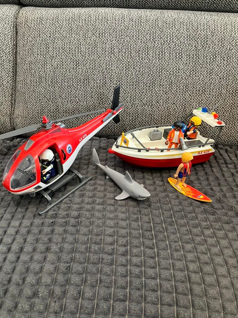 Playmobil garde plage 5668 Bateau et hélicoptère, Enlèvement ou Envoi
