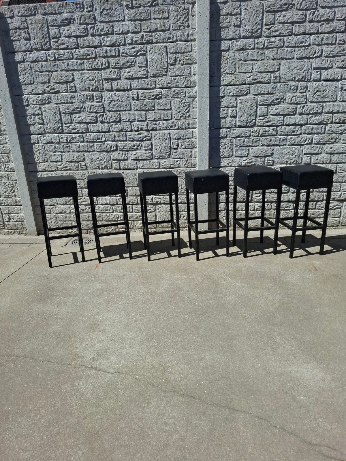 6 barstoelen van het merk pedrali 8o cm hoog, Huis en Inrichting, Stoelen, Ophalen, Gebruikt, Zwart, Metaal