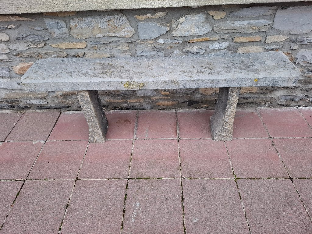 2 Bancs rustique de jardin en vieilles pierres, Jardin & Terrasse, Enlèvement