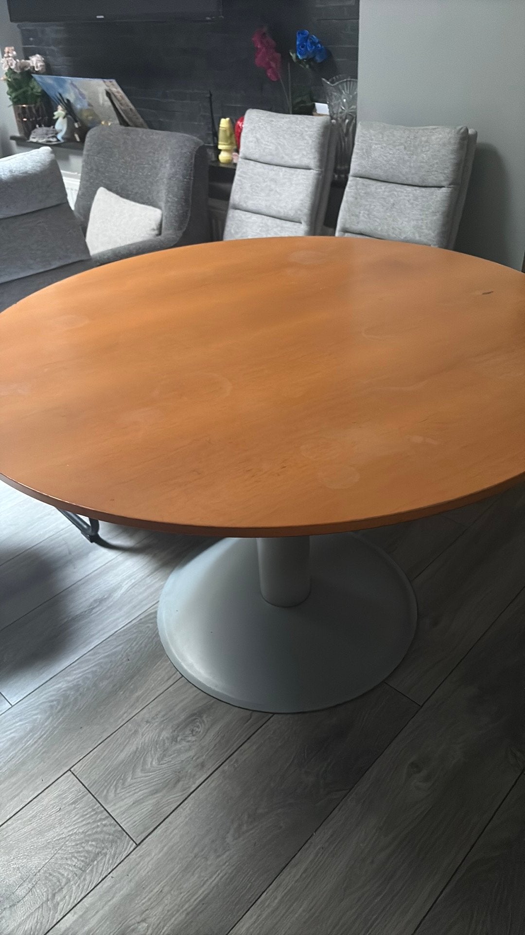 Table pour manger, Rond, 100 à 150 cm, Utilisé, Autres matériaux