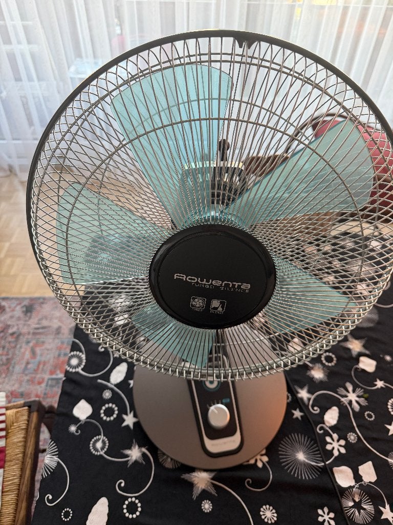 Ventilateur de table Rowenta Turbo Silence  – VU2540F1, Electroménager, Enlèvement, Utilisé, Ventilateur de table