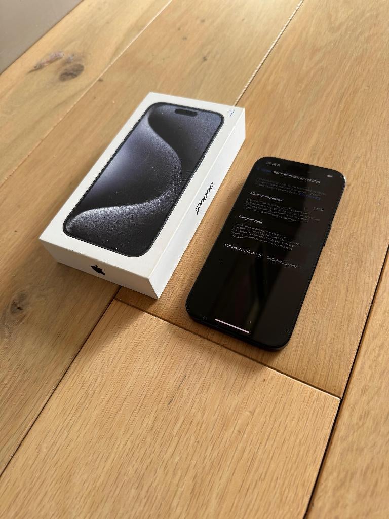 iPhone 15 Pro 256GB – Perfecte nieuwstaat – 100% batterij, Telecommunicatie, Mobiele telefoons | Apple iPhone, 256 GB, Zwart, Ophalen of Verzenden