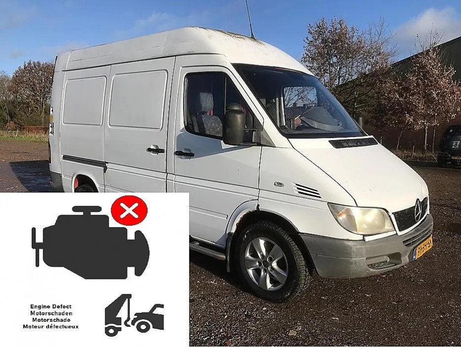 Mercedes-Benz Sprinter 308 CDI Euro 3 L1H2 Laadklep Lift, Auto's, Gebruikt, 4 cilinders, 2800 kg, Wit