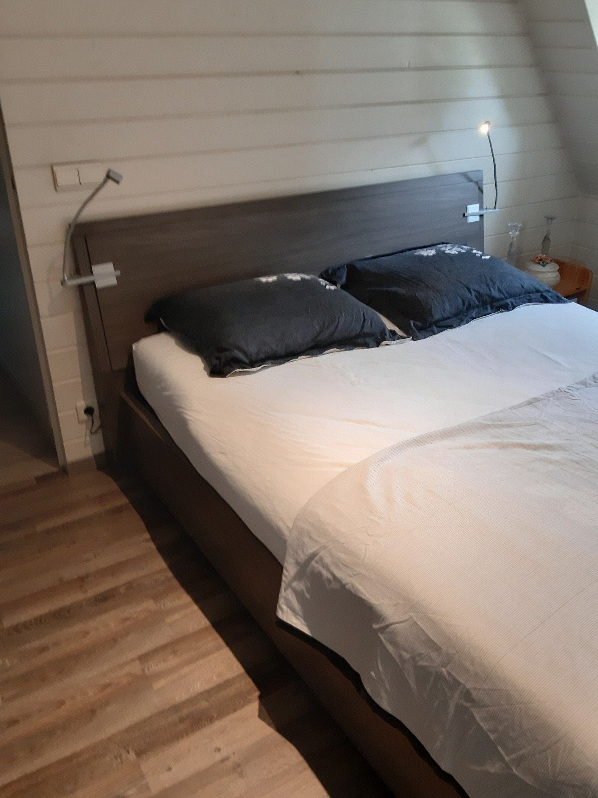 bed, Ophalen, Bruin, Tweepersoons, Zo goed als nieuw