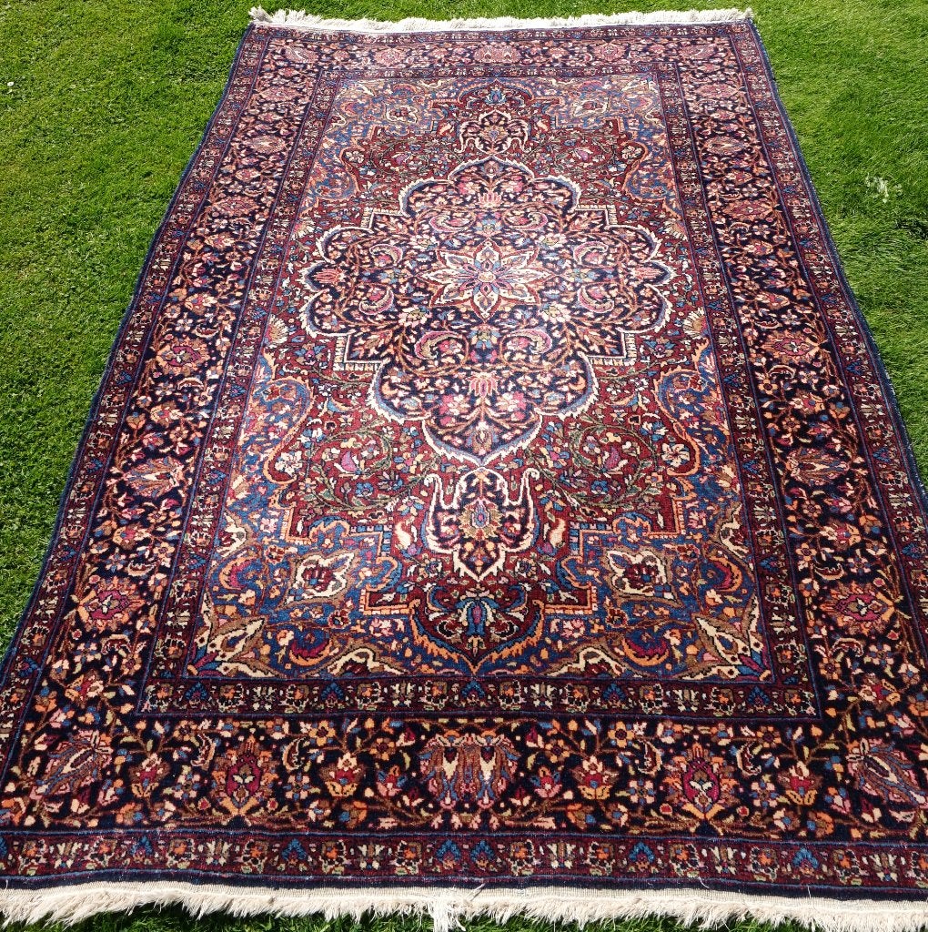 Oud Perzisch tapijt uit Keshan, 1890-1930, Antiek en Kunst, Ophalen of Verzenden
