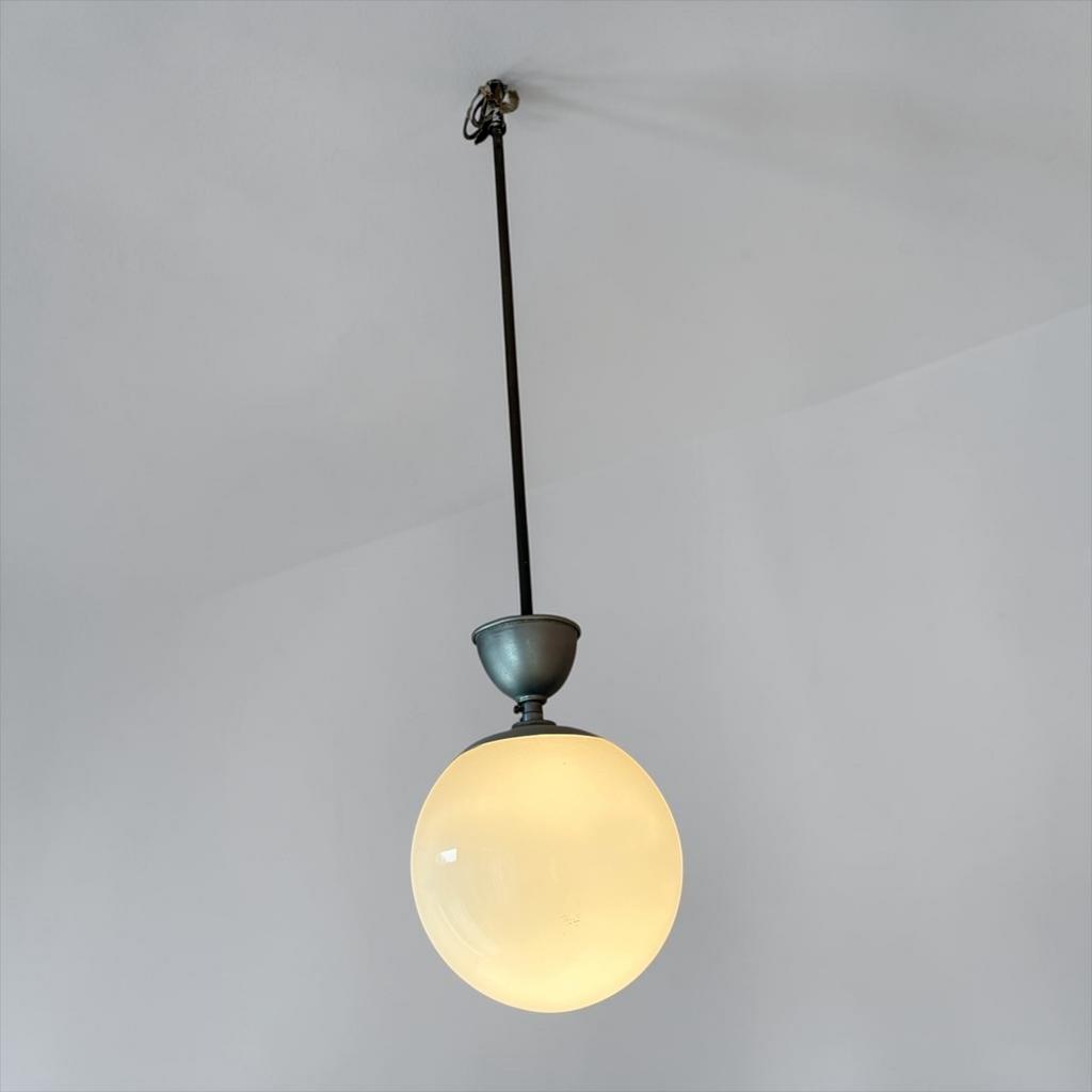 lampe suspendue art déco vintage, lampe à boule, lustre, Antiquités & Art, Enlèvement