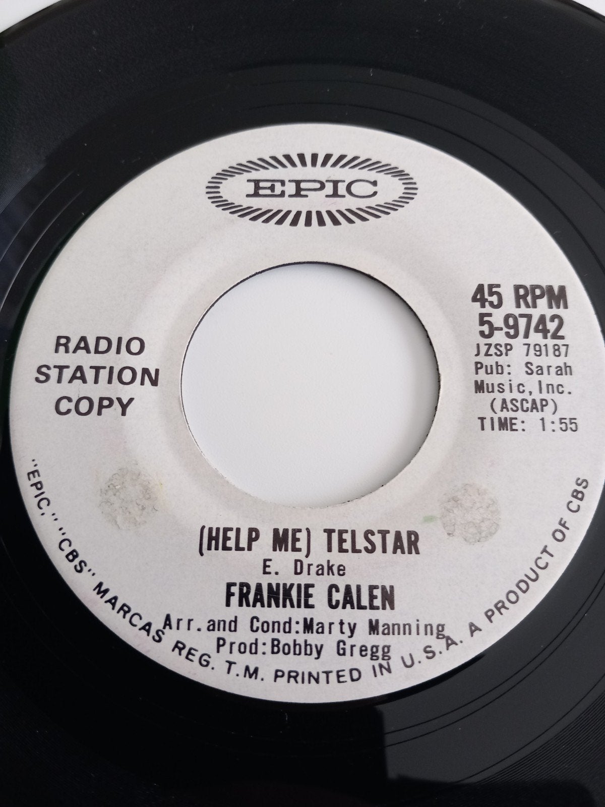 FRANKIE CALEN. HELP ME TELSTAR. TEENAGE USA 45T, Ophalen of Verzenden