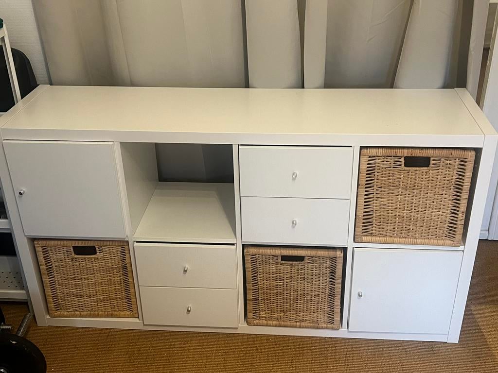 Meuble Kallax 8 tiroirs avec paniers et rangements, Enlèvement, Comme neuf