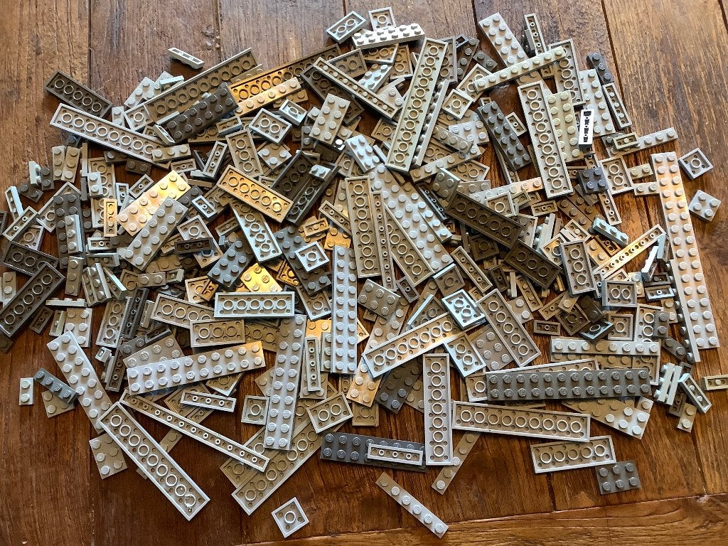 LEGO plaatjes tinten grijs 400 st / 254-8, Ophalen of Verzenden, Gebruikt, Losse stenen, Lego