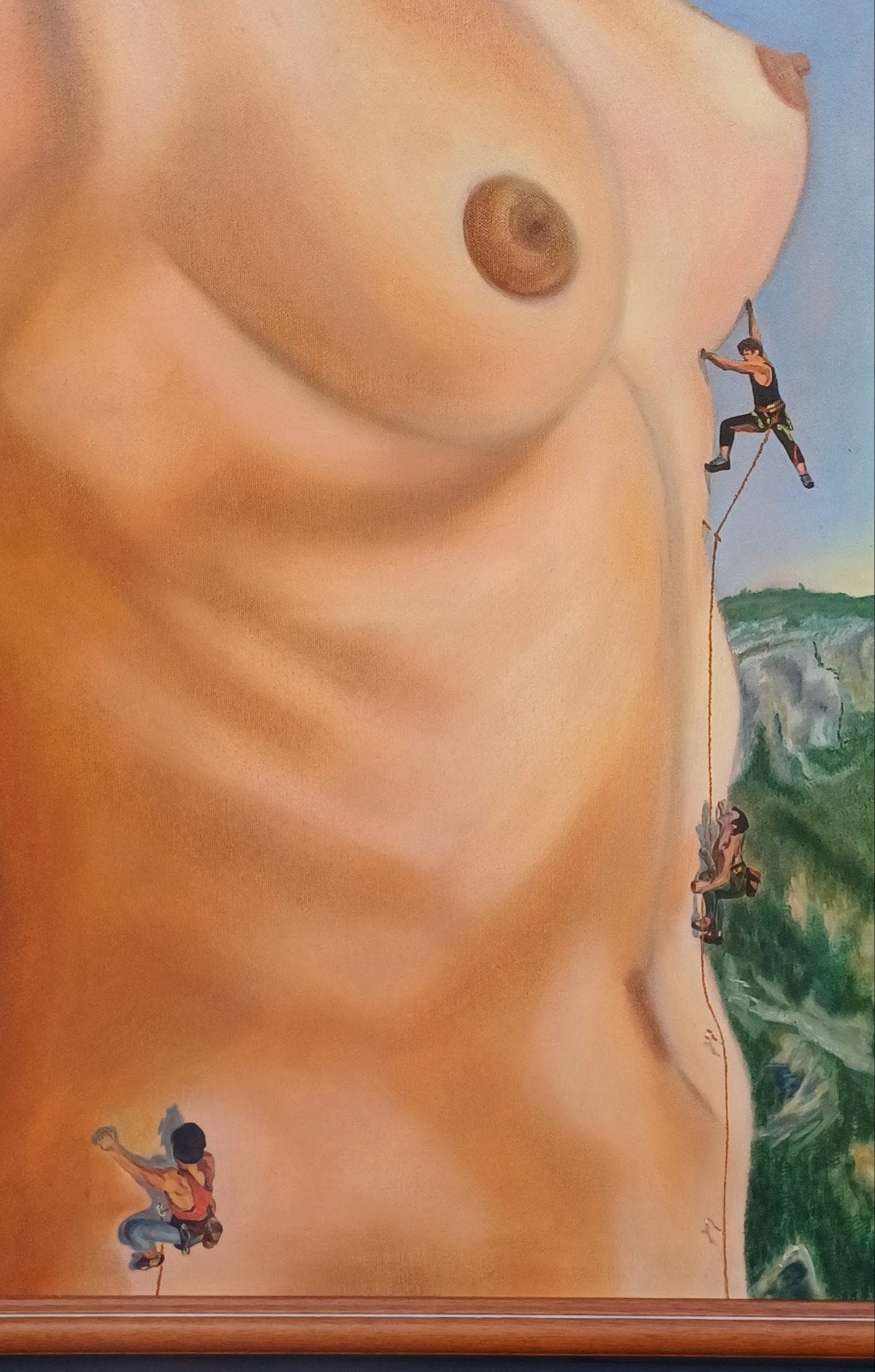 Peinture sur toile., Peinture à l'huile, Enlèvement, Paysage, Signé
