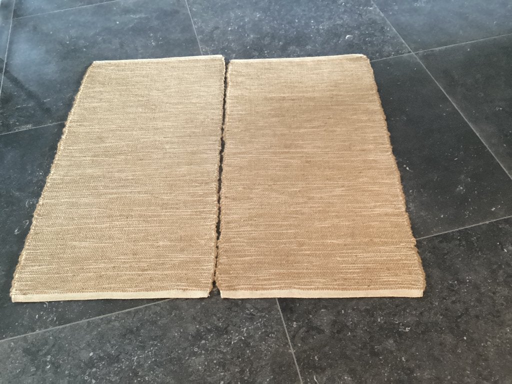 2 naturel jute tapijten – mooie staat, Ophalen, Beige, Overige materialen, Landelijk