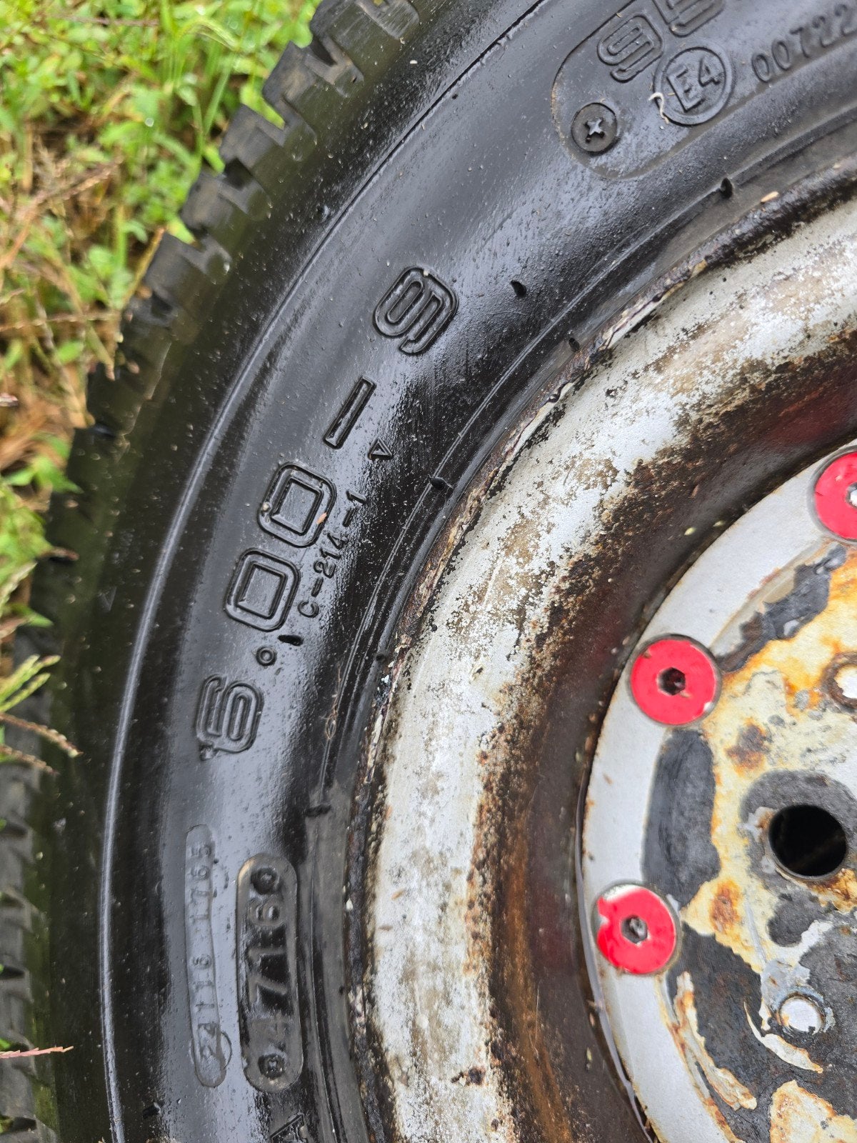 6.00 x 9  / 3stuks . 2 delige velg, Ophalen, Band(en)