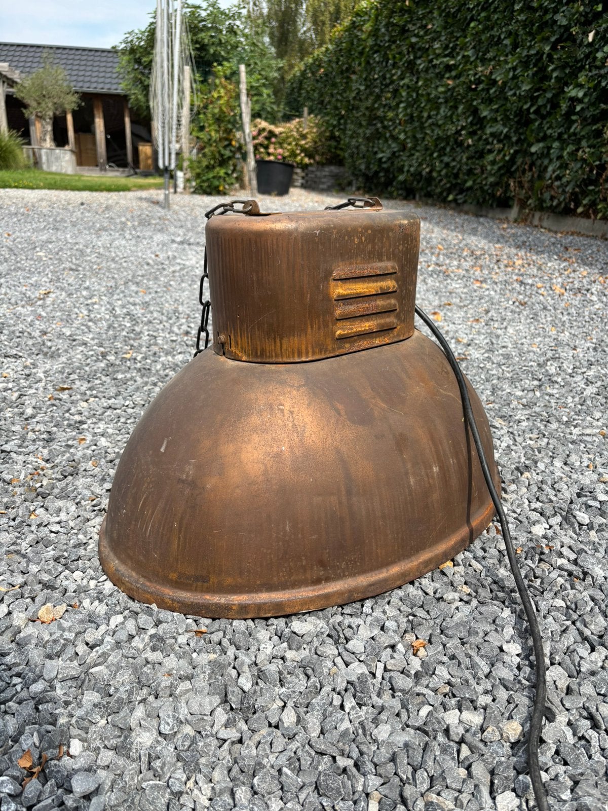 Industriële vintage hanglamp, Ophalen, Zo goed als nieuw