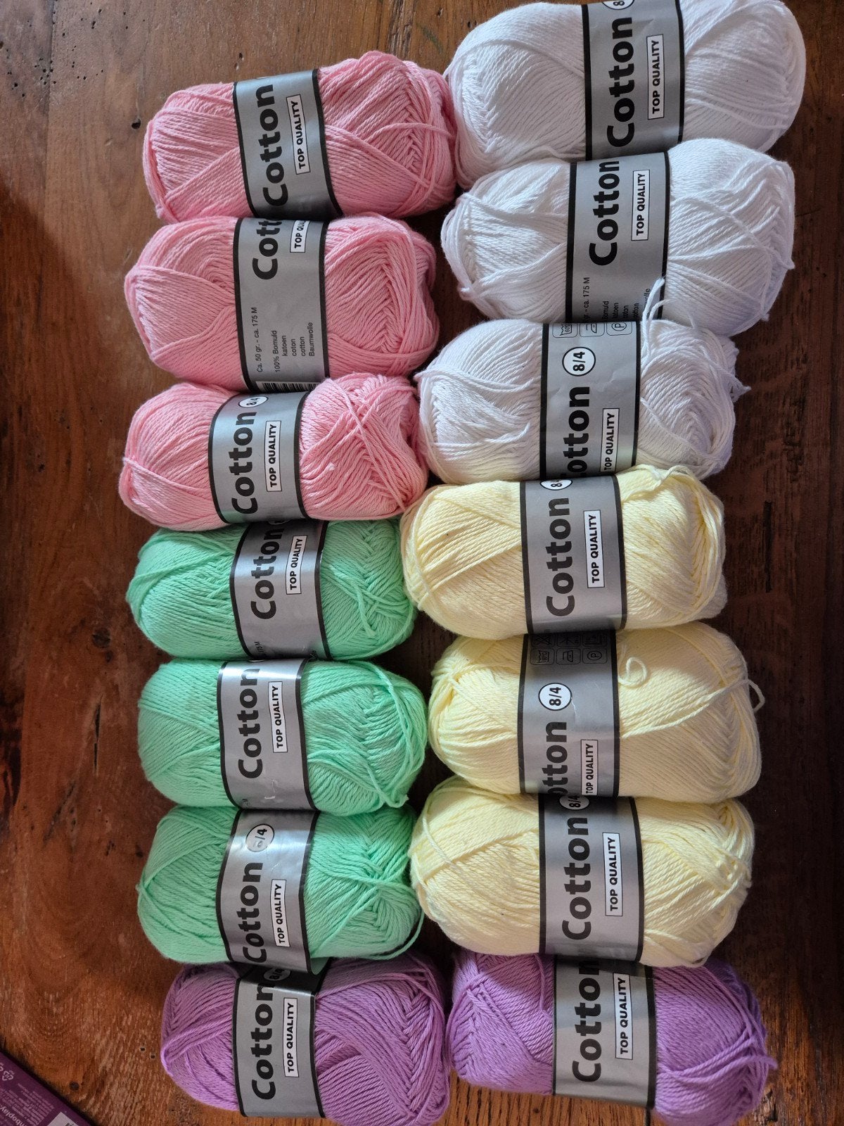 14 bolletjes 100% katoen Lammy yarns 8/4, Ophalen of Verzenden
