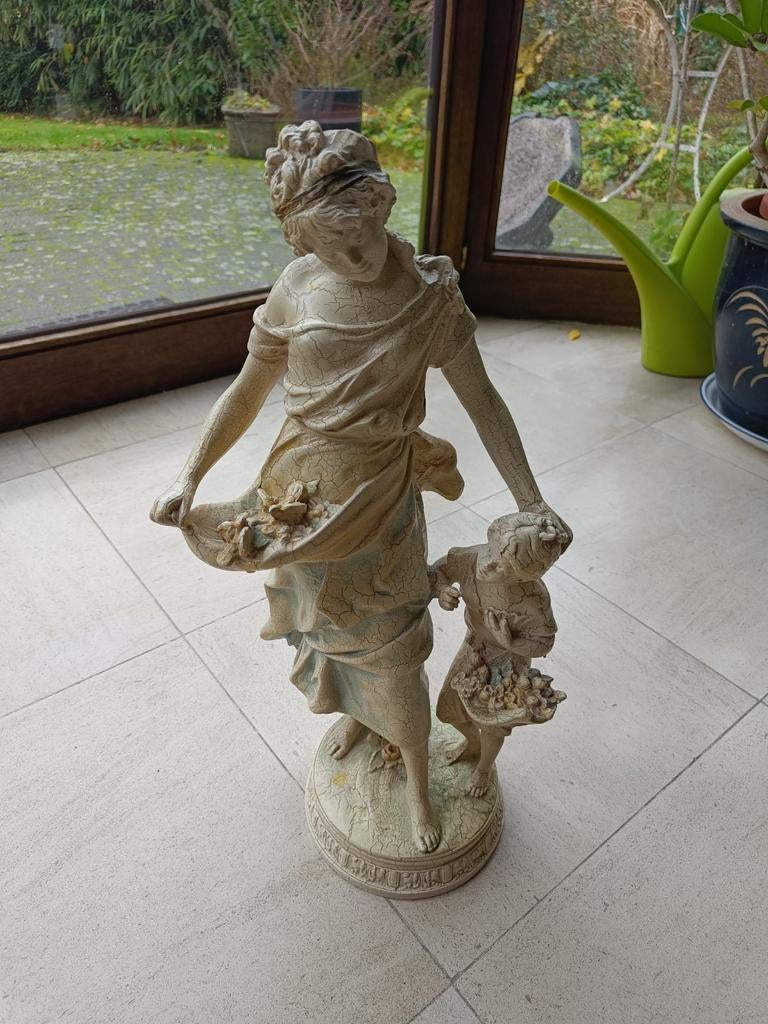 Decoratief beeld - moeder & kind (50cm), Ophalen