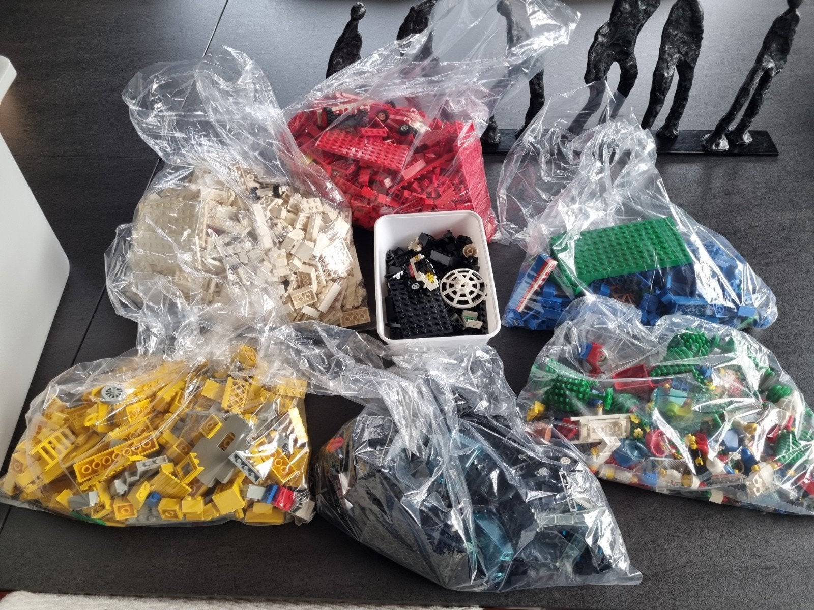 lego, 5 lege dozen met foto's en lego en 26 grondplaten, Kinderen en Baby's, Gebruikt, Overige thema's, Lego, Accessoire