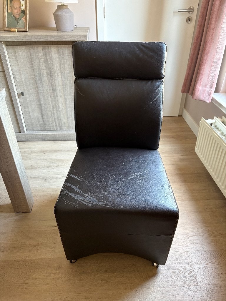 stoelen, Ophalen, Gebruikt, Bruin, Leer
