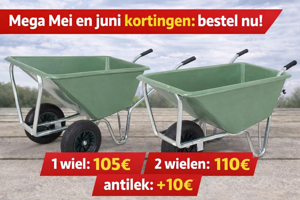 Grote kruiwagens 180L, Boeken, Vervoer en Transport, Ophalen, Nieuw, Overige vervoermiddelen