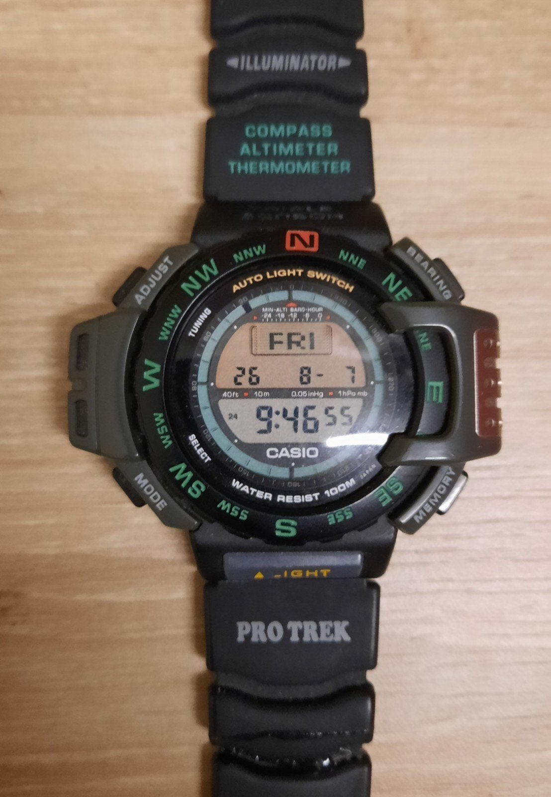 Montre multifonction CASIO PRT-40 1470 Pro Trek, Enlèvement ou Envoi, Étanche, Boussole, Casio