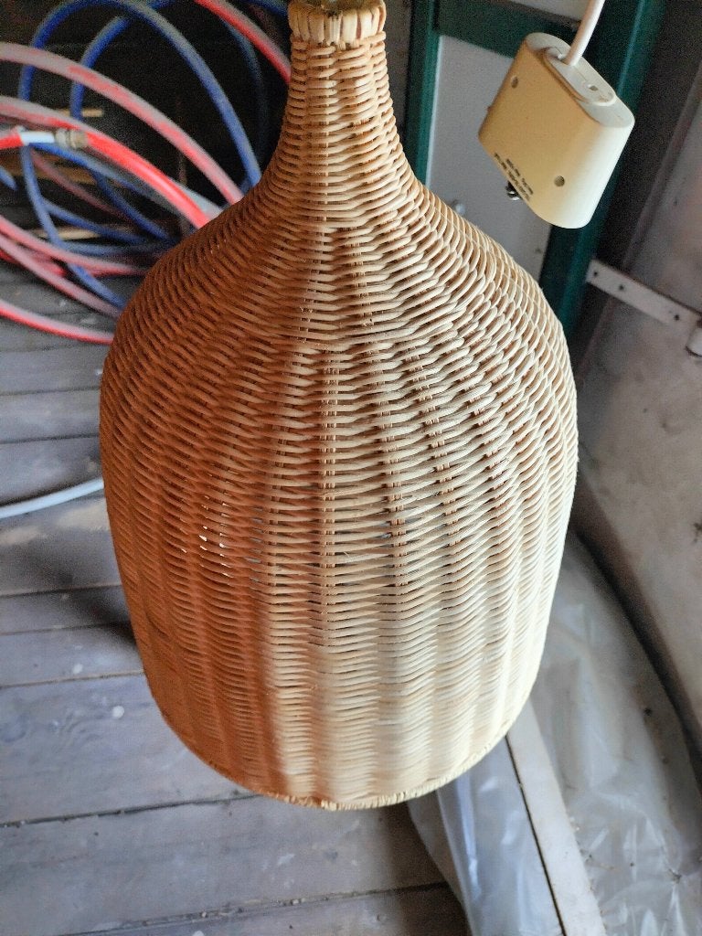 Rieten hanglamp, Ophalen, Zo goed als nieuw, Natuurlijk materiaal, Overige fittingen
