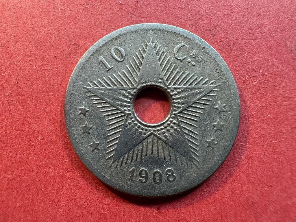Onafhankelijke Staat Congo - 10 centiem 1908 (#311#), Ophalen of Verzenden, Overige landen, Losse munt