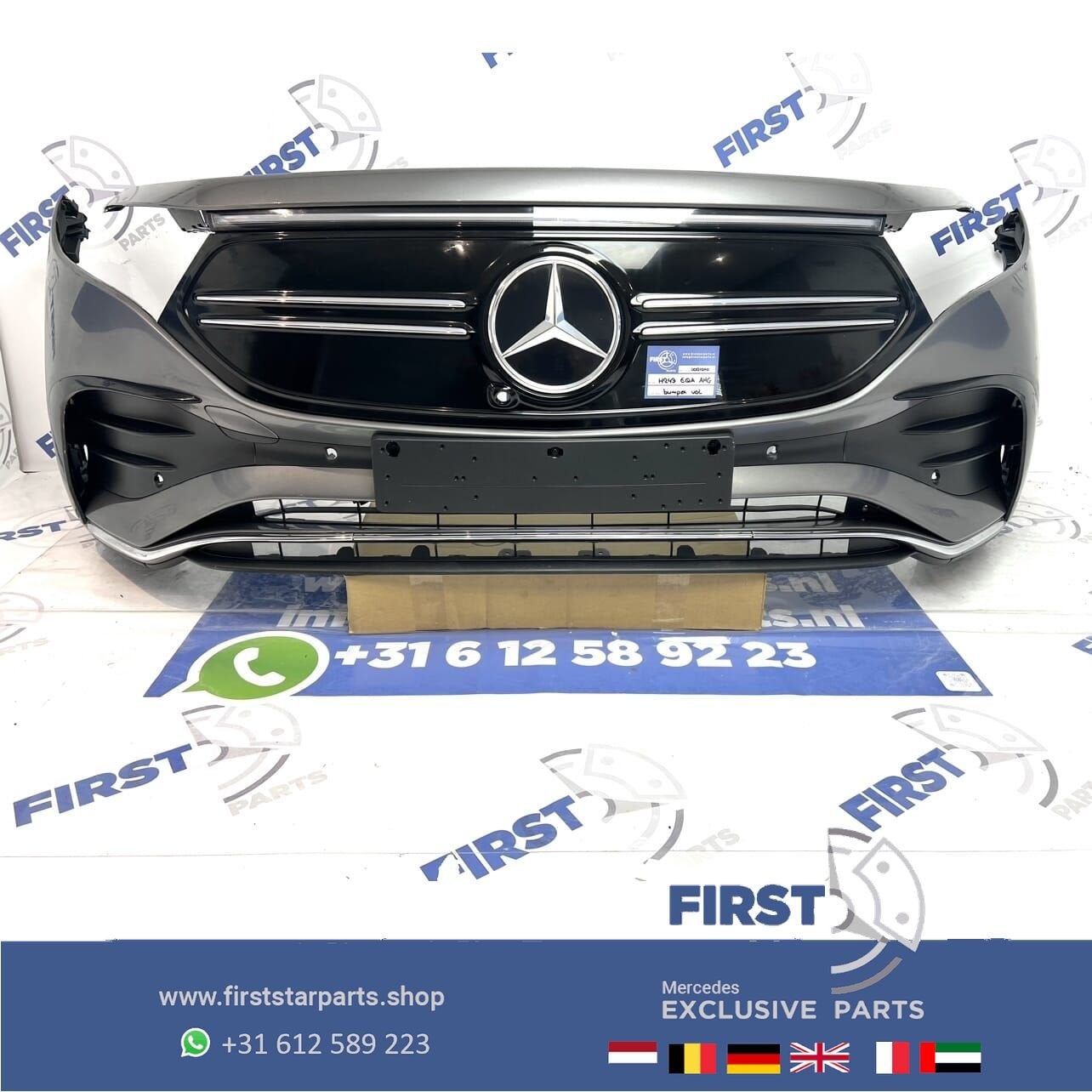 H243 W243 2023 EQA AMG LINE VOORBUMPER GRIJS COMPLEET + GRIL, Utilisé, -, Avant, -