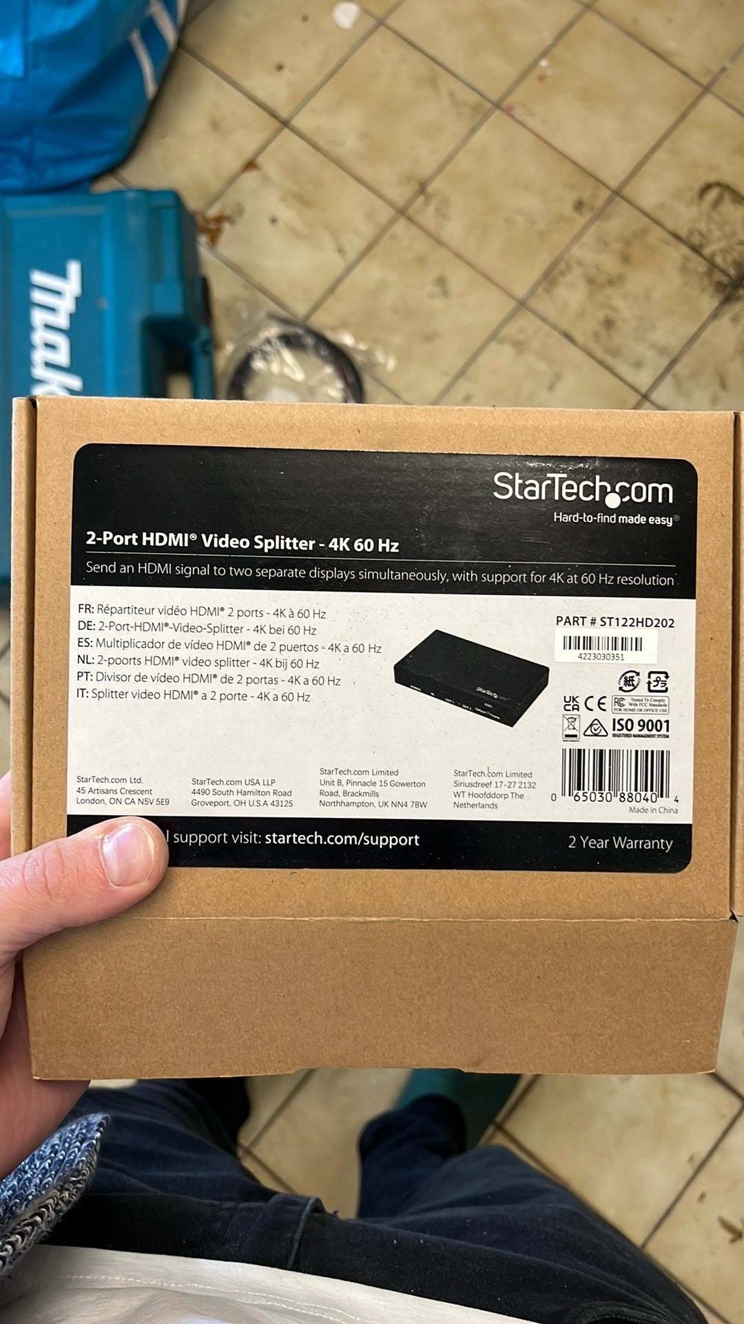 Startek hdmi splitter, Enlèvement ou Envoi, Comme neuf, Câble HDMI