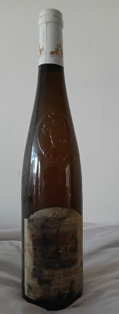 Riesling Schaeffer-Woerly 2000 – Terroir Breitstein, Collections, Enlèvement ou Envoi, Pleine, Comme neuf, Vin blanc