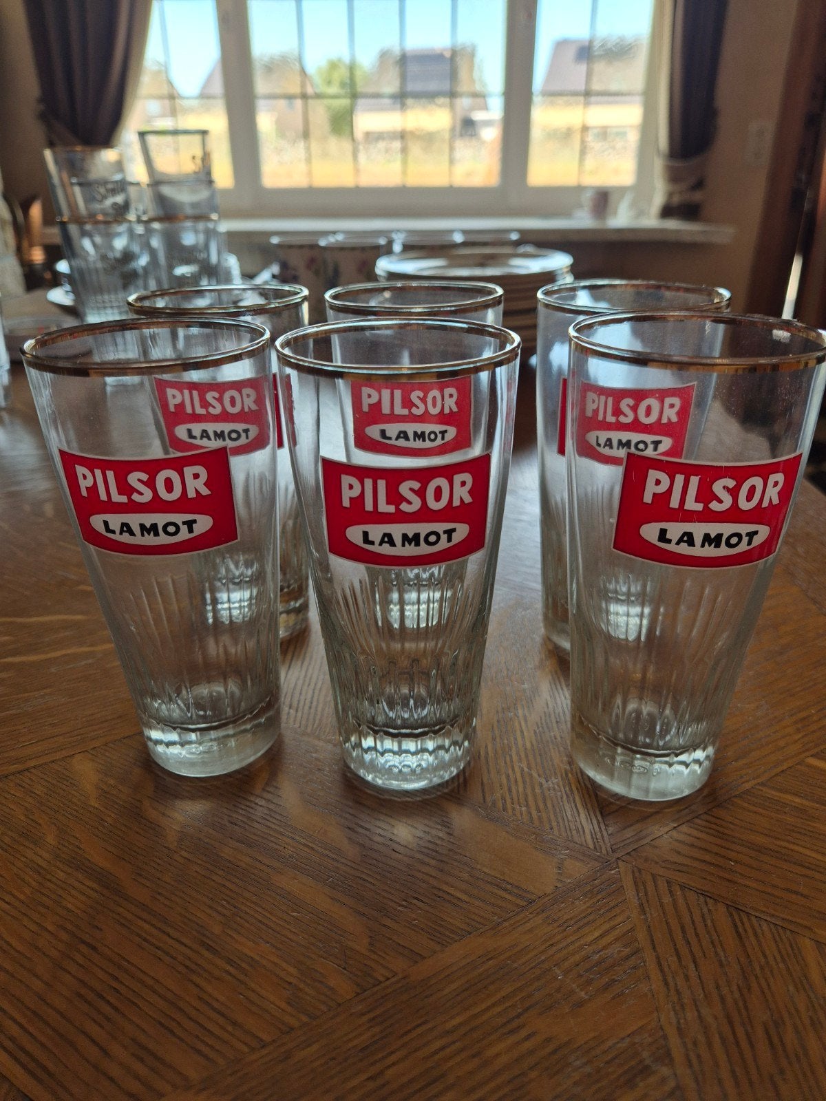 Pilsor Lamot bierglazen 6 stuks, Ophalen, Gebruikt, Bierglas